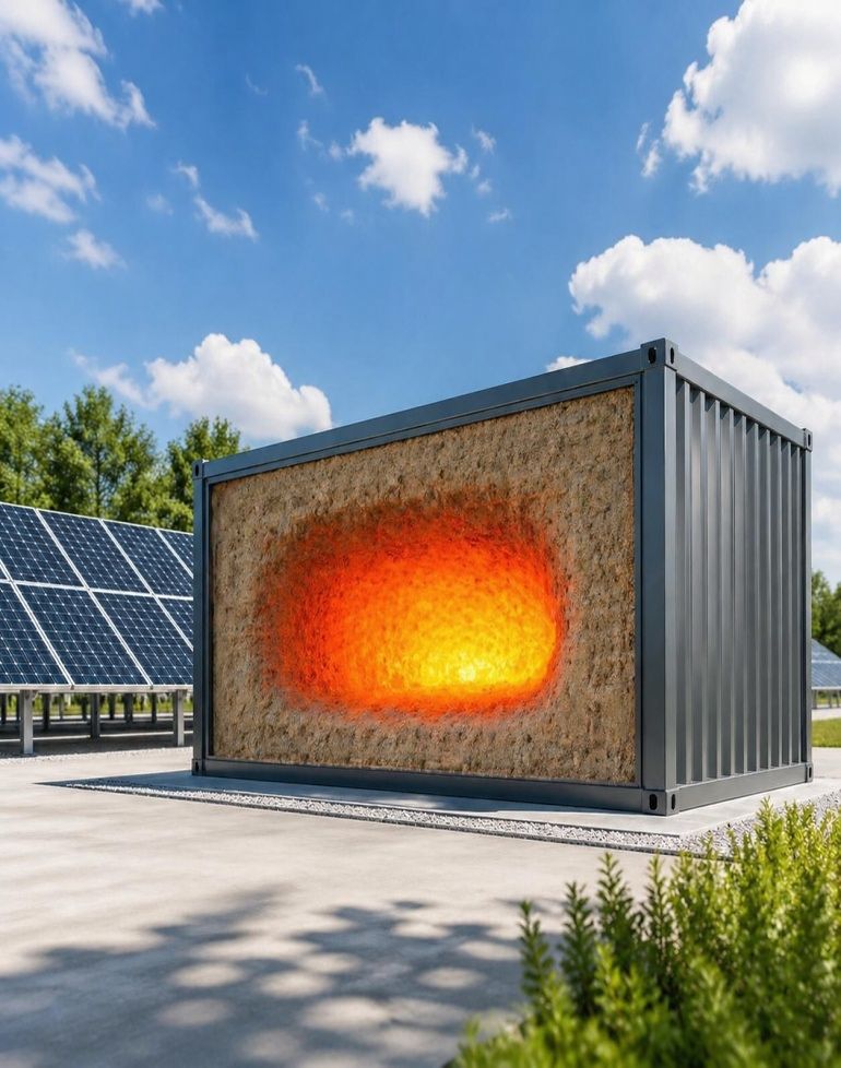 Pískové tepelné úložiště